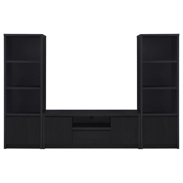 Winfield 3-piece Entertainment Center 60-inch TV Stand – Black