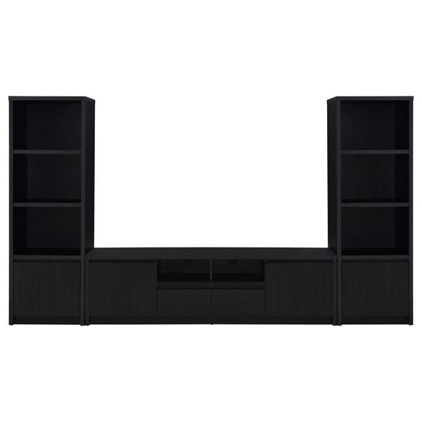 Winfield 3-piece Entertainment Center 78-inch TV Stand – Black