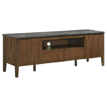 Bradley 63-inch 2-Door SmartTop TV Stand – Smokey Grey / Dark Brown