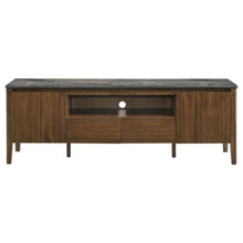 Bradley 63-inch 2-Door SmartTop TV Stand – Smokey Grey / Dark Brown