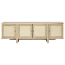 Kailani 79-inch 4-door Cane TV Stand Media Console – Beige Oak