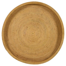 Antonio - Round Rattan Tray Top Accent Side Table