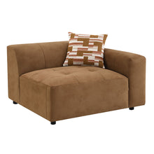 Zoey - Modular - LF Arm Chair With Pillow - Chocolate Suede