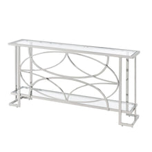 Kalan - Sofa Table - Glass & Silver