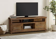Payne 70-inch TV Stand Media Console – Distressed Brown