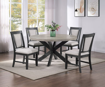 Stevens - 5 Piece Dining Room Set - Charcoal / Gray