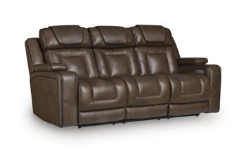 Mestrino Power Recline Sofa With Adjustable Headrest Hickory