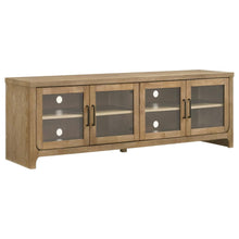 Brenham 79-inch 4-door TV Stand Media Console – Washed Oak