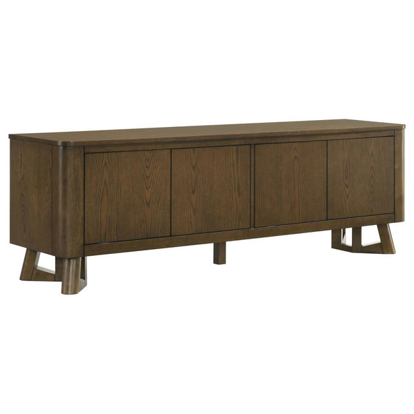 Trotter 71-inch 4-Door Wood TV Stand Media Console – Brown