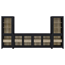 Denison 3-piece Entertainment Center 79-inch TV Stand – Black