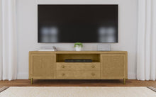 Arini Rattan Cane 2-door TV Stand Media Console – Sand Wash