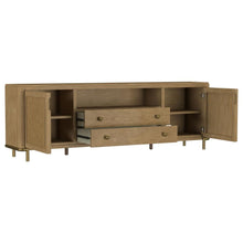 Arini Rattan Cane 2-door TV Stand Media Console – Sand Wash