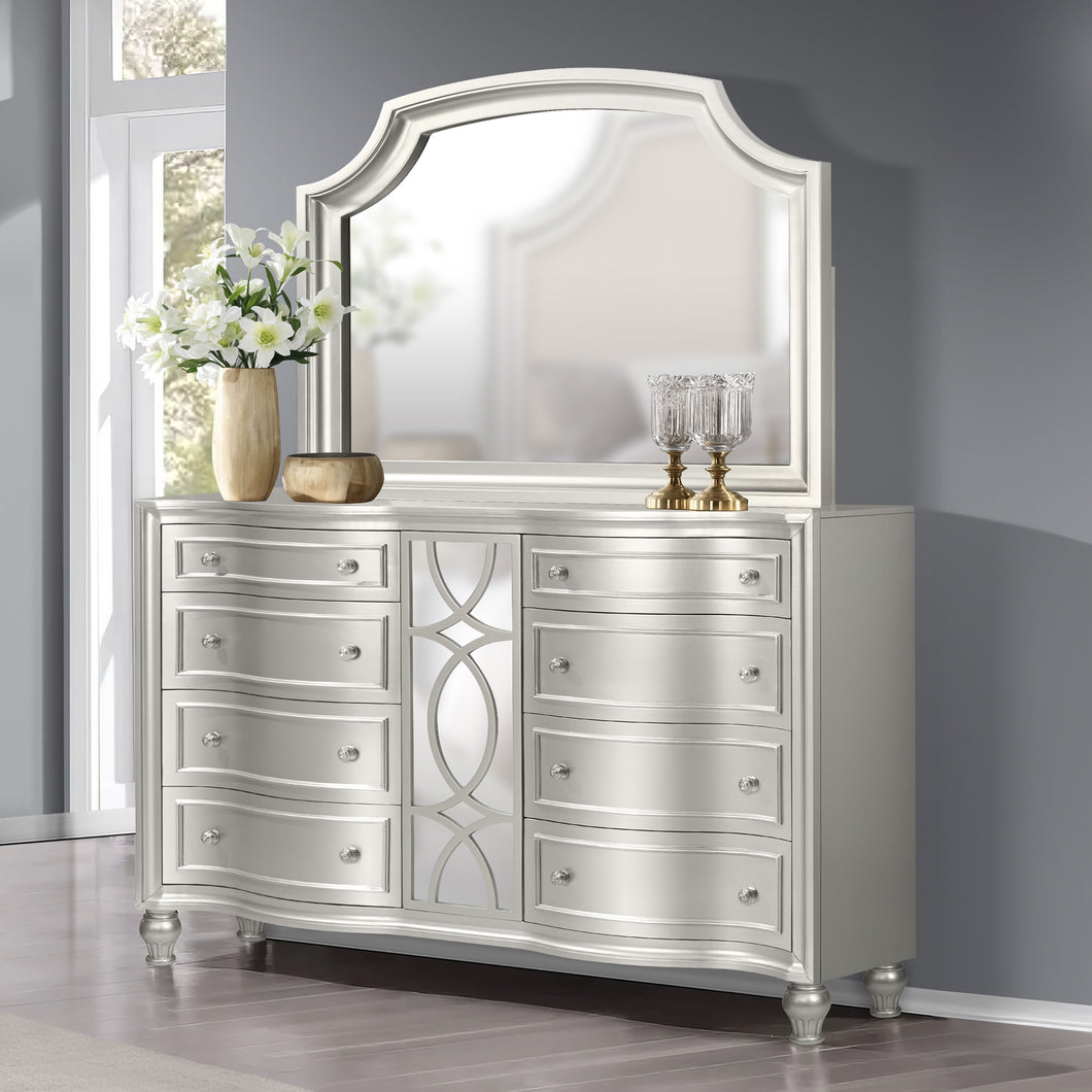 Reflections  - Dresser & Mirror - Pearl Silver