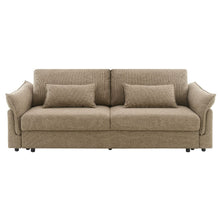 Turpin - Sofa With Sleeper, 2 Pillows & Storage - Brown Boucle