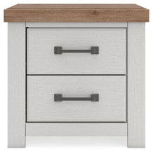 Savonport - Two Drawer Night Stand - White / Brown