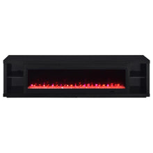 Deiter 79-inch TV Stand Fireplace Media Console – Black