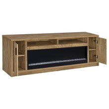 Eddy 79-inch 2-door TV Stand Fireplace Media Console – Mango