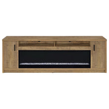 Eddy 79-inch 2-door TV Stand Fireplace Media Console – Mango