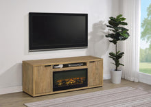Fuller 60-inch 2-door TV Stand Fireplace Media Console – Mango