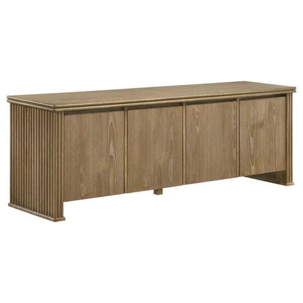 Adina 70-inch TV Stand Media Console – Distressed Light Brown