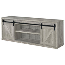 Brockton 2-door Engineered Wood 71-inch TV Stand – Grey Driftwood