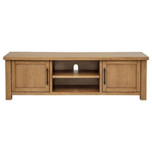 Beasley 2-Door 71-Inch Wood TV Stand Media Console – Golden Oak