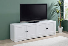 Laughlin 4-door Engineered Wood 78-inch TV Stand – White