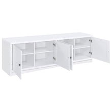 Laughlin 4-door Engineered Wood 78-inch TV Stand – White