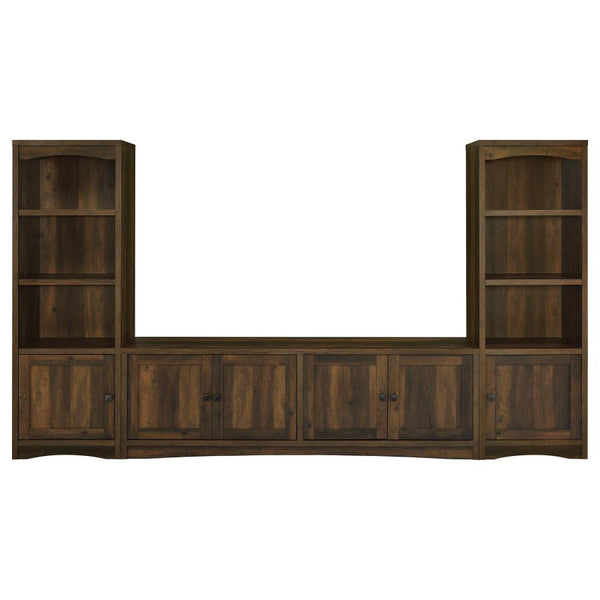 Laughlin 3-piece Entertainment Center TV Stand – Dark Pine