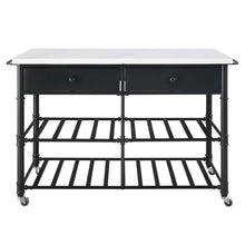 Emery - Kitchen Island - White Cultured Marble Top & Gray