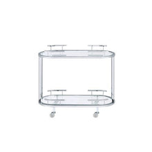 Piffo - Serving Cart Set - Clear Glass & Chrome