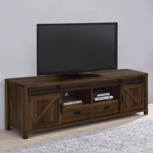 Madra 2-door Engineered Wood 79-inch TV Stand – Dark Pine