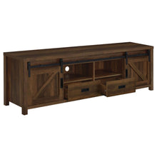 Madra 2-door Engineered Wood 79-inch TV Stand – Dark Pine