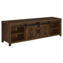 Madra 2-door Engineered Wood 79-inch TV Stand – Dark Pine