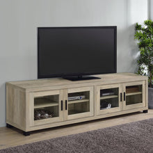Sachin 4-door Engineered Wood 79-inch TV Stand – Distressed Pine