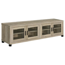 Sachin 4-door Engineered Wood 79-inch TV Stand – Distressed Pine