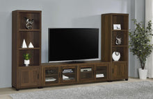 Sachin 3-piece 79-inch TV Entertainment Center – Dark Pine
