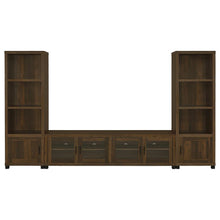 Sachin 3-piece 79-inch TV Entertainment Center – Dark Pine