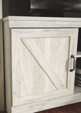Bellaby - 63" TV Stand With Faux Firebrick Fireplace Insert - Whitewash