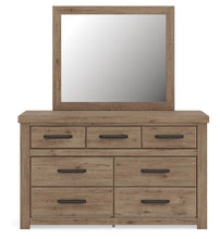 Oliandon - 3 Pc. - Queen Panel Bed, Dresser And Mirror - Light Brown