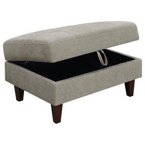 Barton - Upholstered Tufted Ottoman - Toast And Brown