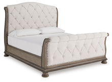 Ardenfield - Light Brown - King Upholstered Sleigh Bed