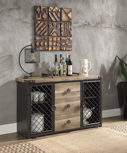 Edina - Server - Oak & Sandy Black