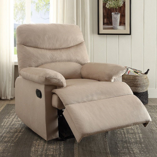 Arcadia Motion Recliner Beige Woven Fabric