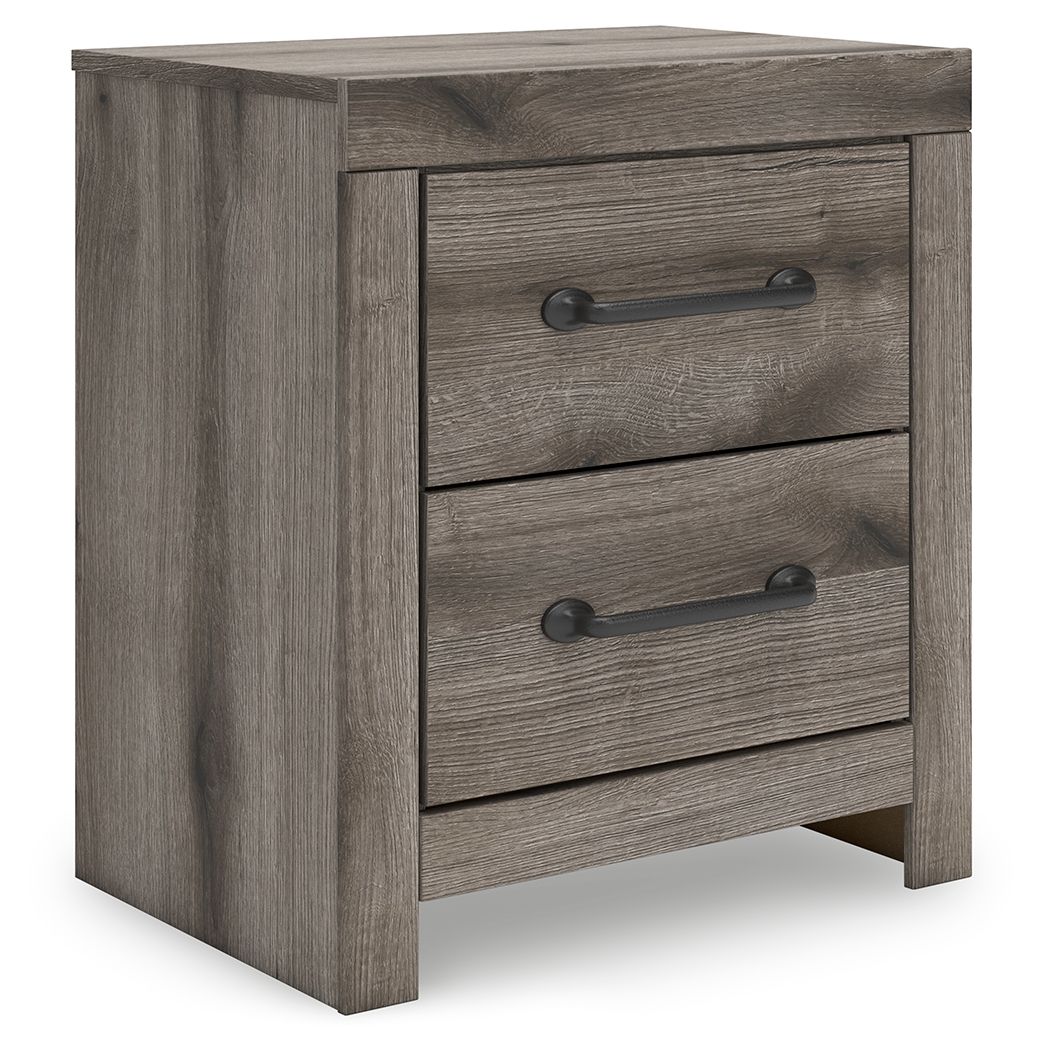 Graystorm - Brown Gray - Two Drawer Night Stand