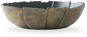 Aidman - Bowl - Black / Antique Gold Finish