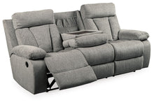 Mitchiner - Fog - Rec Sofa W/Drop Down Table