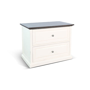 Carriage House - File Cabinet - Cottage White / Europen Dark