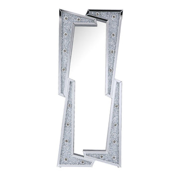 Noralie - 63" Floor Mirror - Mirrored & Faux Diamonds