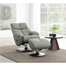 Kandoro - Motion Accent Chair With Swivel & Ottoman - Gray And Brown